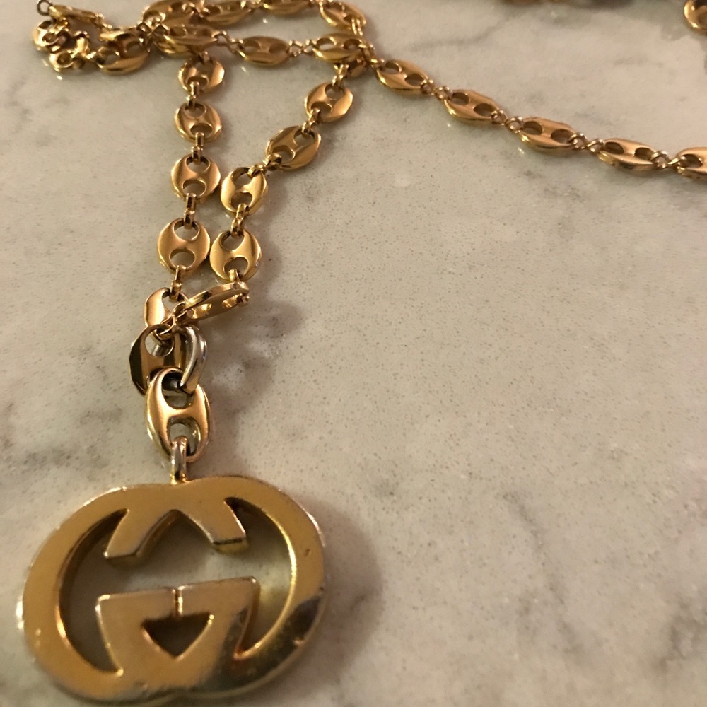Vintage authentic Gucci link GG Necklace